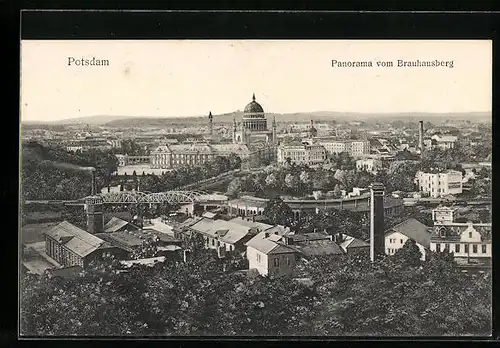 AK Potsdam, Panorama vom Brauhausberg