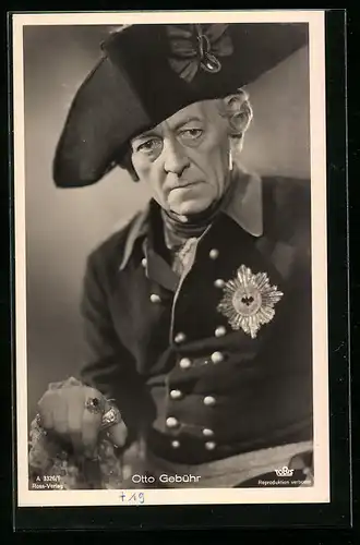 AK Schauspieler Otto Gebühr in Uniform