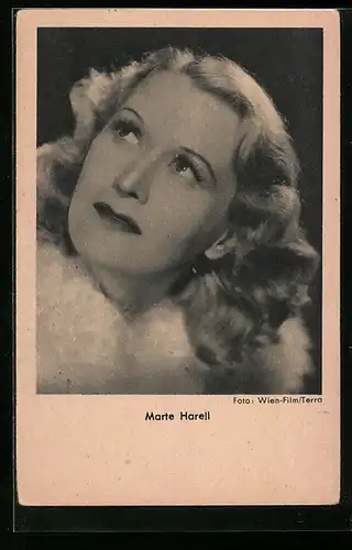AK Schauspielerin Marte Harell mit blondem Haar