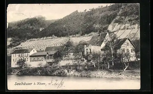 AK Bad Kösen, Blick auf die Saalhäuser