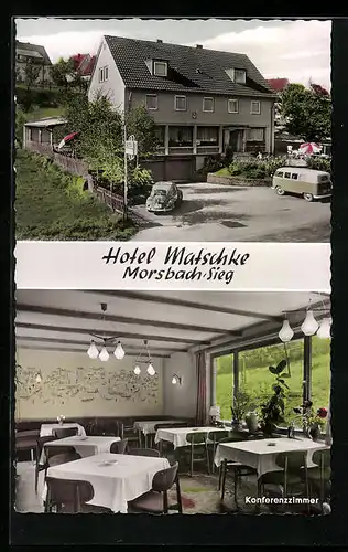 AK Morsbach /Sieg, Hotel Matschke mit Konferenzzimmer