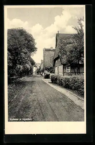 AK Kollmar in Holstein, Strassenpartie im Ort