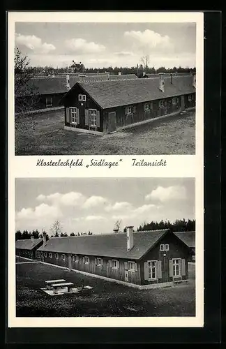 AK Klosterlechfeld, Baracken des Truppenlagers