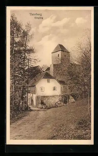 AK Thierberg, Strassenpartie am Ortseingang