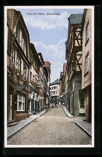 AK Linz am Rhein, Partie in der Rheinstrasse