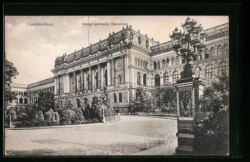 AK Berlin-Charlottenburg, Blick auf die königl. technische Hochschule