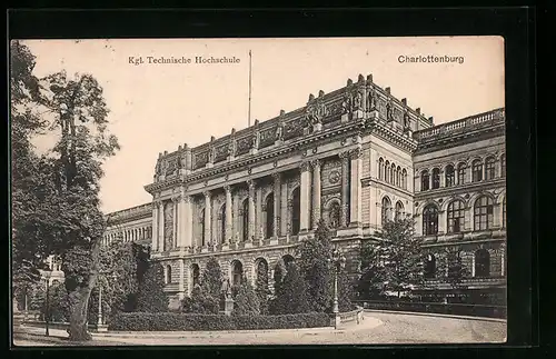 AK Berlin-Charlottenburg, kgl. Technische Hochschule bei Sonnenschein