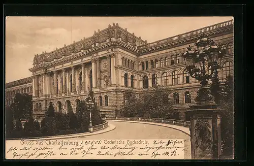 AK Berlin-Charlottenburg, Blick auf die technische Hochschule