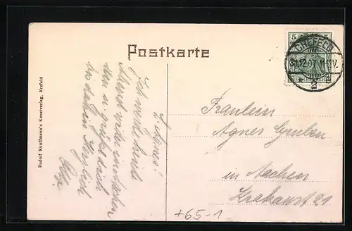 AK Krefeld, Blick auf den Hauptbahnhof