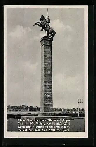 AK Düsseldorf, Ulanen-Denkmal