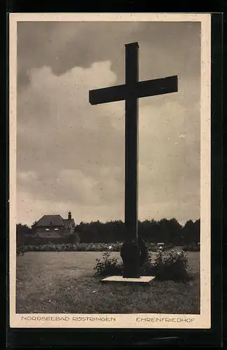 AK Rüstringen, Kreuz am Ehrenfriedhof