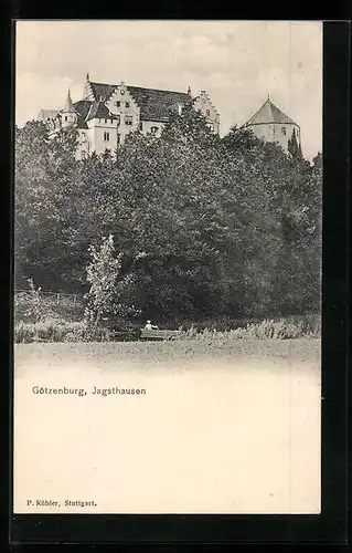 AK Jagsthausen, Blick auf die Götzenburg