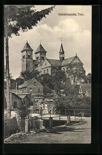 AK Klosterlausnitz /Thür., Blick auf das Kloster