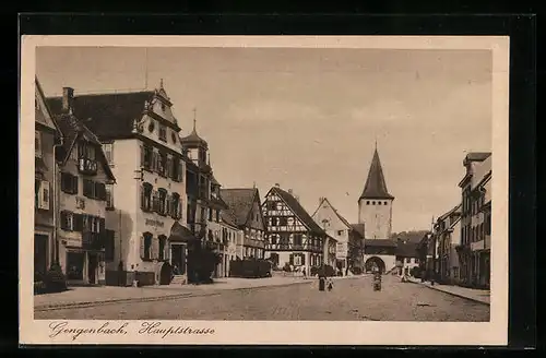 AK Gengenbach, Hauptstrasse mit Tor