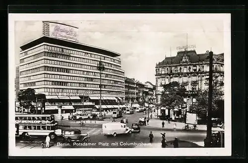 AK Berlin, Potsdamer Platz mit Columbushaus