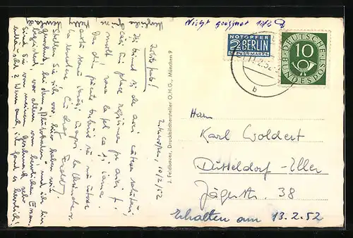 AK Unterwössen /bayr. Alpen, Gasthaus u. Pension zur Post