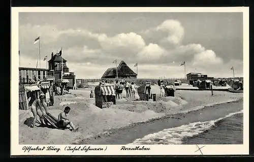 AK Burg /Insel Fehmarn, Gäste im Strandbad Burg