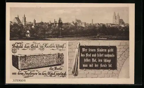 AK Jüterbog, Ortsansicht mit Knüppel und Geldkasten