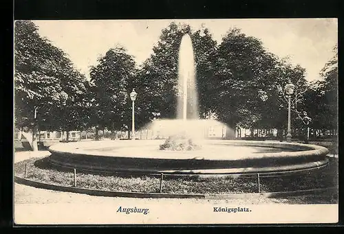 AK Augsburg, Brunnen am Königsplatz