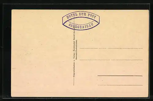 AK Obergrainau, Alpenhotel zur Post mit Zugspitze