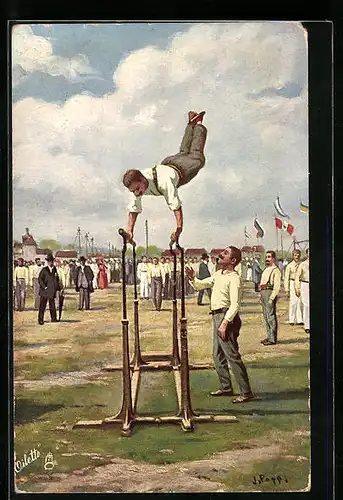 Künstler-AK Turner bei einer Vorführung