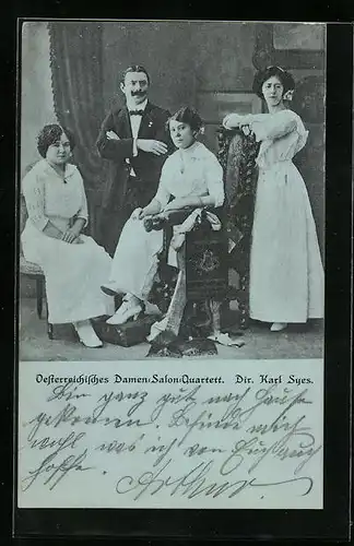 AK Oesterreichisches Damen-Salon-Quartett Dir. Karl Syes
