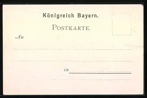 Lithographie Schellenberg, Ortsansicht gegen Hohe Göll, Almbach Klamm