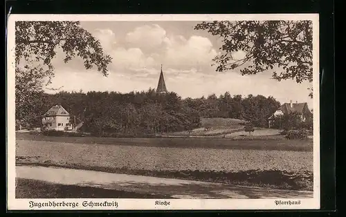 AK Schmeckwitz, Jugendherberge, Kirche, Pfarrhaus