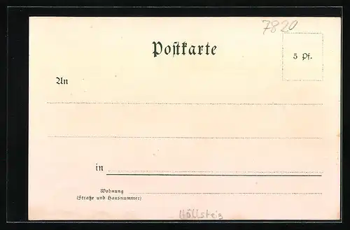 Künstler-AK Breitnau, Ansicht des Gasthauses Posthalde
