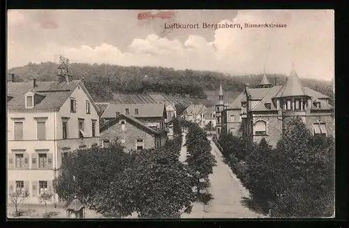 AK Bergzabern, Partie in der Bismarckstrasse