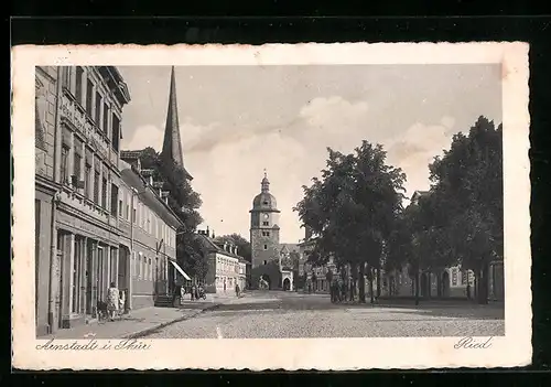 AK Arnstadt i. Thür., Ried mit Geschäft