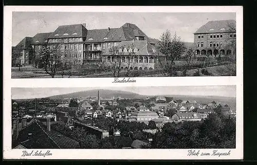 AK Bad Salzuflen, Blick zum Kurpark, Kinderheim