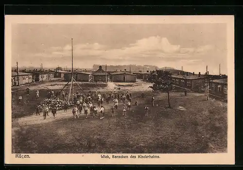 AK Wiek /Rügen, Baracken des Kinderheims