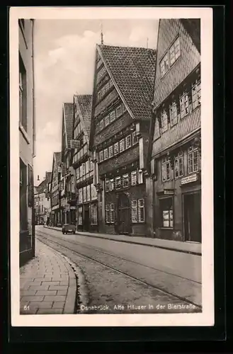AK Osnabrück, Alte Häuser in der Bierstrasse