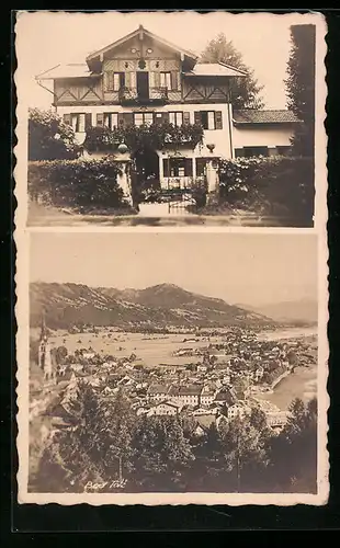 AK Bad Tölz, Ortsansicht mit Kirche aus der Vogelschau