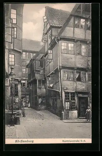 AK Alt-Hamburg, Alte Häuser 6-8 an der Mathiasstrasse