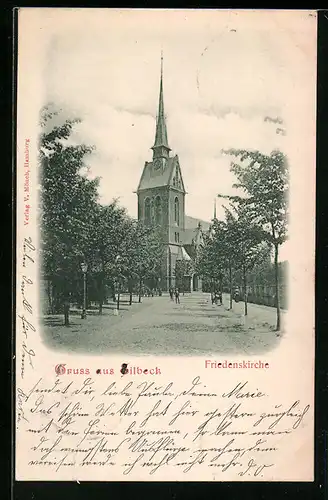 AK Hamburg-Eilbek, Strasse zur Friedenskirche