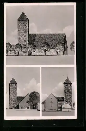 AK Sulz a. Neckar, Kath. Stadtpfarrkirche, Entwürfe von Arch. Hans Lütkemeier