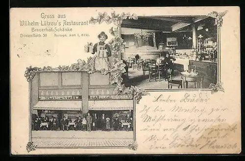 AK Alt-Hamburg, Wilhelm Lützows Restaurant, Dovenfleth 50