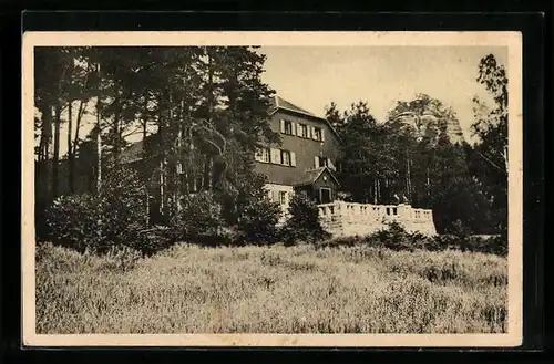 AK Schöna, Naturfreunde-Haus am Zirkelstein