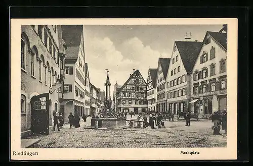 AK Riedlingen, Blick auf den Marktplatz