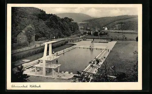 AK Wehbach, Freibad mit Sprungtürmen