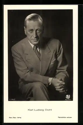 AK Schauspieler Karl Ludwig Diehl im Porträt