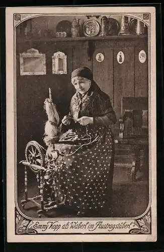 AK Schauspielerin Emmy Kopp als Waberl im Austragstüberl