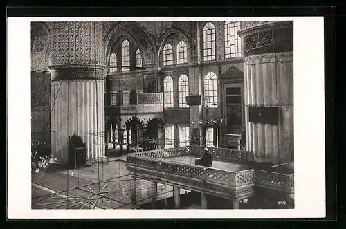 AK Konstantinopel, Inneres der Sultan Achmed-Moschee
