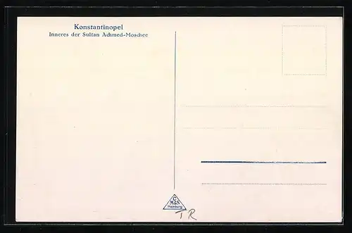 AK Konstantinopel, Inneres der Sultan Achmed-Moschee