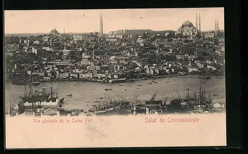 AK Constantinople, Vue générale de la Corne d`or