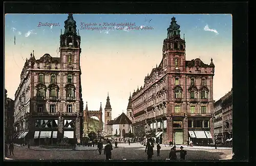 AK Budapest, Kigyó-tér a Klotild-palotákkal