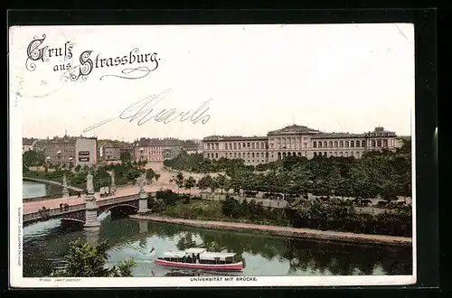 AK Strassburg, Universität mit Brücke