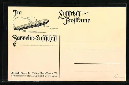 AK Bühl i. B., Landschaftspanorama aus dem Zeppelin-Luftschiff gesehen